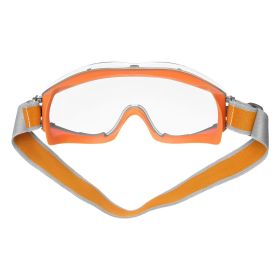 Safety Glasses, Anti-Fog and Scratch-Resistant Clear Lens, Over Eyeglasses Safety Goggles with Adjustable Elastic Headband