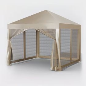 10x10 Pop Up Screen Tent with Mosquito Netting, Portable Outdoor Screen House Canopy for Camping, Patio, Backyard, Picnic, Garden and Outdoor Eve
