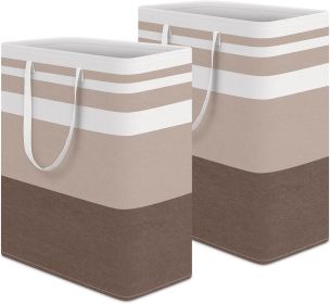 2-Pack Large Laundry Basket, Waterproof, Freestanding Laundry Hamper