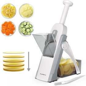 Safe Mandoline Slicer for Kitchen, Potato Slicer for Chips, Vegetable & Food Cutter, Thickness Adjustable 0.1-8 mm