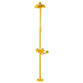 Emergency Shower Eye Wash Station, 34.25 x 15.75 x 91.73 Inch 304 Stainless Steel Eyewash and Shower Combination