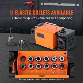 Drill Bits Sharpener, MR-13A End Mill Grinder Sharpener 3-13mm, 95° to 135° Point Angle Adjustable Drill Bit Re-Sharpener
