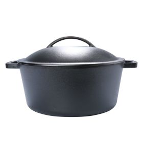 5qt Oven-Safe Cast Iron Pre-Seasoned Dutch Oven