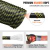 Vertical Lifeline, 150ft (45.7m) Outdoor Climbing Rope 30KN Breaking Tension, Static Rock Climbing Rope with Steel Snap Hooks and Rope Grap