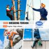 Vertical Lifeline, 150ft (45.7m) Outdoor Climbing Rope 30KN Breaking Tension, Static Rock Climbing Rope with Steel Snap Hooks and Rope Grap