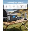 Portable Power Station, 600W Solar Generator Power Station, 493Wh LiFePO4 Battery Backup with 8 Output Ports for Home Emergency, Outdoor Camping