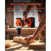 Tool Combo Kit, 20V Brushless 5-Tool Combo Kit, Cordless Power Tool Combo Kit, Cordless Drill and Impact Driver, with 4.0 Ah Batteries, Charger