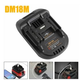 USB Battery Adapter Converter To 20V Convert To 18V (Option: Black)