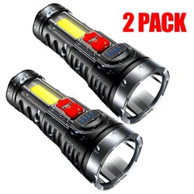 LED Flashlight Torch Rechargeable Work Light Built-in Battery Free Shipping Via DHL-Ground,cannot Be Shipped Via USPS With A Shipping Label For P (Option: 2PCS)