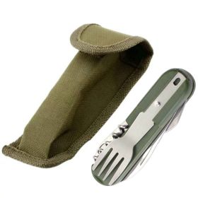 Multifunctional Outdoor Camping Portable Folding Tableware (Type: Cookware Accessories, Color: green)