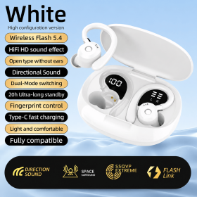 K09 Wireless Earphones Bluetooth Earbuds Dual Ear In-Ear Headphones with Digital Display Noise Reduction for Business And Sports (Color: White)