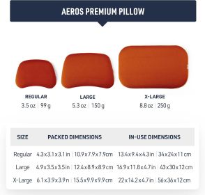 Thick Camping Memory Foam Pillow, Compressible & Ultralight Travel Pillow for Backpacking - Ergonomic Neck & Lumbar Support for Side Sleepers (size: Burnt Olive  Regular)