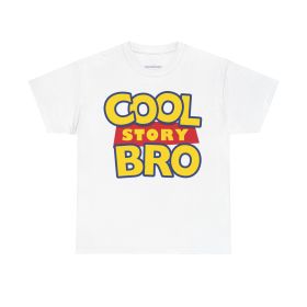 Cool Story Bro Mock Premium T-Shirt (Color: White, size: 2XL)