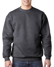Adult 9.5 oz.; 80/20 Heavyweight Crewneck Sweatshirt - BLACK - S (Color: CHARCOAL HTHR, size: M)