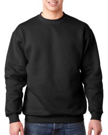 Adult 9.5 oz.; 80/20 Heavyweight Crewneck Sweatshirt - BLACK - S (Color: black, size: 6XL)