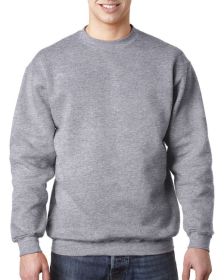 Adult 9.5 oz.; 80/20 Heavyweight Crewneck Sweatshirt - BLACK - S (Color: DARK ASH, size: 4XL)