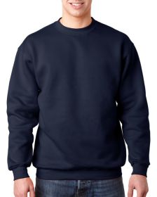 Adult 9.5 oz.; 80/20 Heavyweight Crewneck Sweatshirt - BLACK - S (Color: NAVY, size: 2XL)
