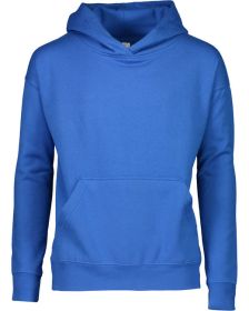 Youth Pullover Fleece Hoodie - BLACK - XS (Color: ROYAL, size: L)