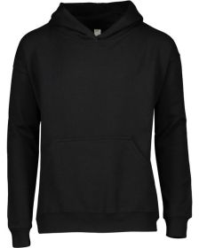Youth Pullover Fleece Hoodie - BLACK - XS (Color: black, size: XS)