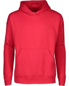 Youth Pullover Fleece Hoodie - BLACK - XS (Color: Red, size: S)