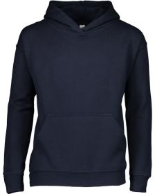 Youth Pullover Fleece Hoodie - BLACK - XS (Color: NAVY, size: M)