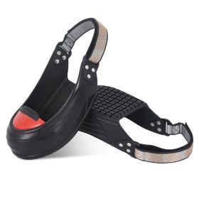 Steel Toe Covers for Shoes Safety Overshoes Steel Toe Caps Safety Boot Anti-Smash Titanium Aluminum Alloy Toe Shoe Covers with Adjustable Strap f (size: M (US Size 5.5-9.5) Men's)