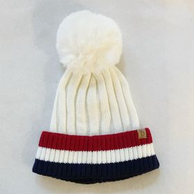 Deluna Stripe Beanie (Color: Ivory)
