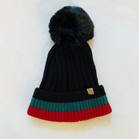 Deluna Stripe Beanie (Color: black)