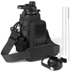 Tactical Water Bottle-32 Oz (Color: black)